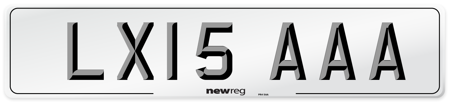 LX15 AAA Number Plate from New Reg